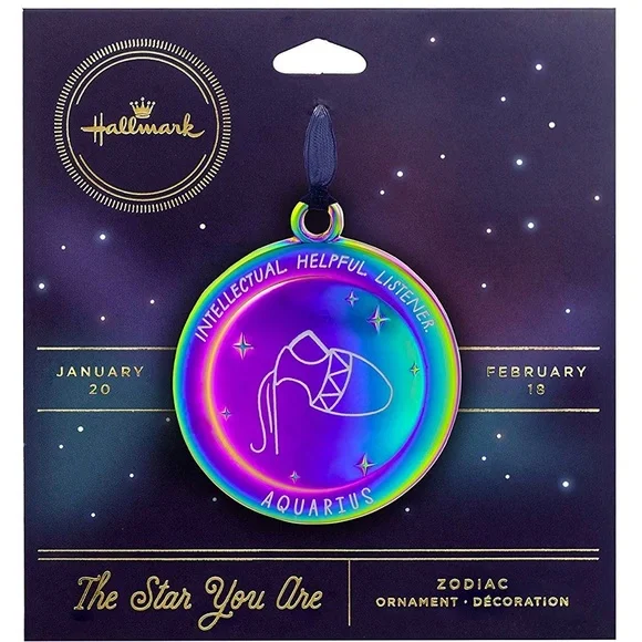 Hallmark Aquarius Zodiac Ornament Decoration - Rainbow Hues - Picture 4 of 9
